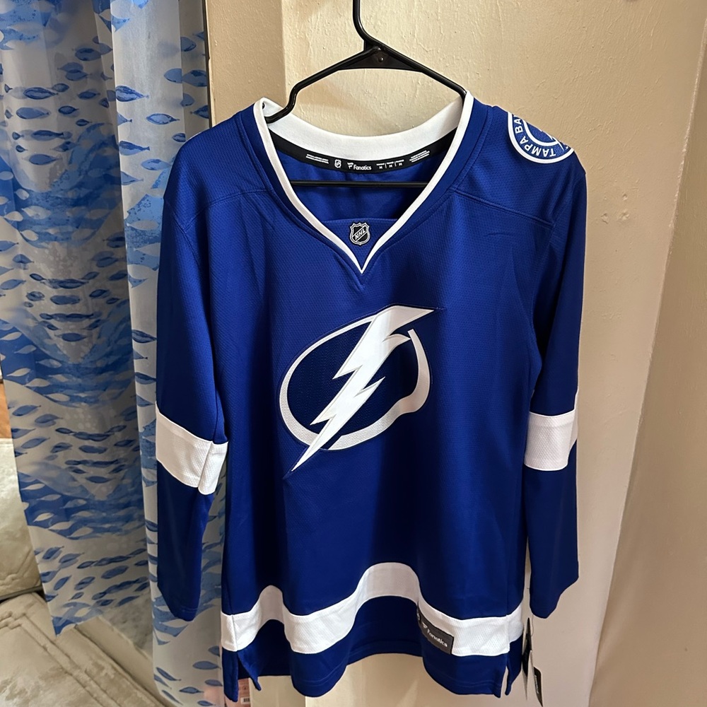 Fanatics Blue and White V-Neck Sweater